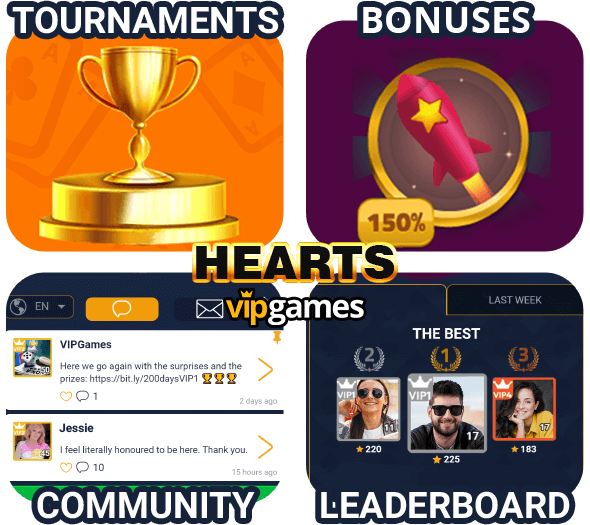 Hearts Online - Online Game - Play for Free