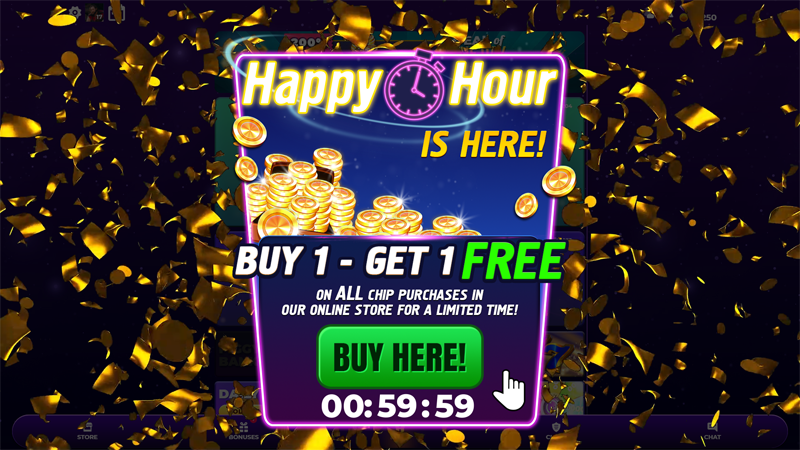 Double Your Chips with Happy Hour