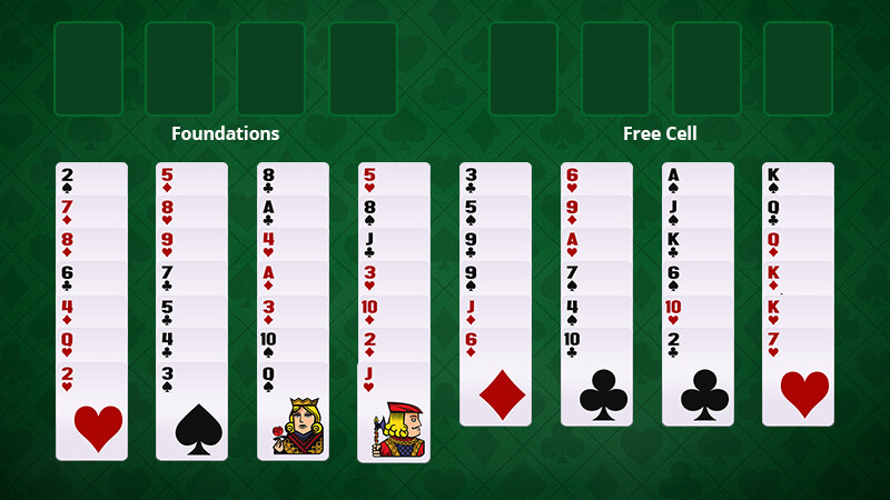 freecell solitaire set up
